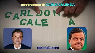 anagramma CARLO CALENDA [upl. by Malinin]