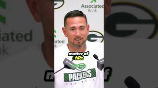 Matt LaFleur quotOur CENTER PUKED on the BALL on 3rd DOWN AS WELLquot 🤮🤣🏈 nfl packers nflplayer [upl. by Eiramanna849]