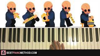 Cantina Band Piano Tutorial Lesson  from Star Wars [upl. by Kenway]