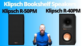 Latest Klipsch R40PM and R50PM Powered Bookshelf Speakers  Best Speakers For Vinyl Record Players [upl. by Alisan]