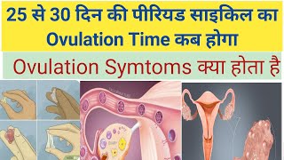 25 Se 35 din ki period 🔴cycle ka Ovulation time kab hoga aur Ovulation Symtoms kya hote hai [upl. by Nonnahc19]