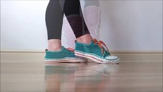 A selection of footwear crochet patterns by magic4kids [upl. by Arriaet]