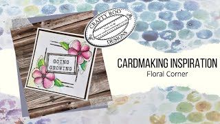 Crafty Roo Designs Floral Corner Stamp Idea [upl. by Nnylanna]