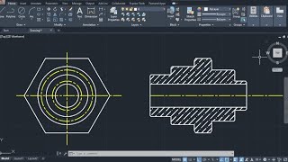 Autocad mechanical practice drawing  2d drawing  autocad tutorial in hindi  autocad 2d [upl. by Aerdnat]