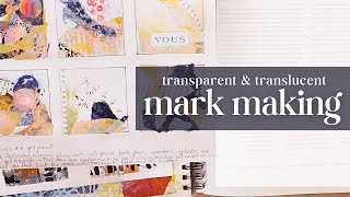 Translucent and Transparent Mark Making in Mixed Media Collage  Medical Exam Table Paper [upl. by Bunker]