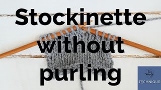 How to knit the Stockinette Stocking stitch without purling  So Woolly [upl. by Erfert]