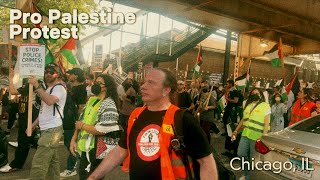 ProPalestine Protesters March In The Streets Of Chicago At DNC [upl. by Okiruy669]