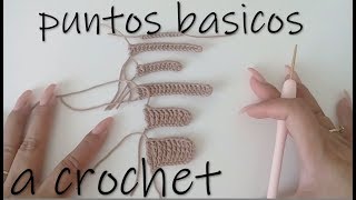 Clase 1 Puntos basicos a crochet  curso basico de crochet para principiante [upl. by Ainivad]