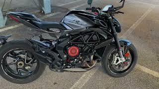 MV Agusta brutale 800 RR  Exhaust sound check  Db killer ON [upl. by Darrej92]