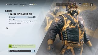 Fnatic Operator Kit  Rainbow Six Siege [upl. by Yrdnal]