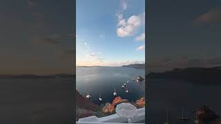 Coffee and Sunrise in Santorini travel beach oia [upl. by Aroled]