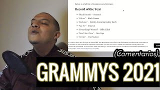 Nominados y Ganadores del Grammy 2021 COMENTARIOS [upl. by Martel715]