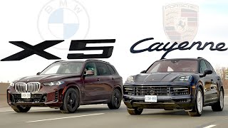 2024 BMW X5 and 2024 Porsche Cayenne Face Off Luxury SUV Comparison [upl. by Gerius]