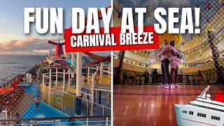 FUN DAY AT SEA  Food Entertainment Formal Night  More  Carnival Breeze Cruise 2023 [upl. by Midan859]