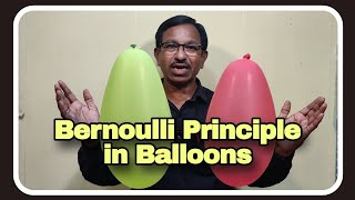 Bernoullis Principle in Balloons funscience experiment [upl. by Ebsen638]