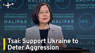 Former President Tsai Ingwen Talks Ukraine Defense Budget in Canada Speech ｜TaiwanPlus News [upl. by Candyce]