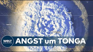 GIGANTISCHER VULKANAUSBRUCH Unklarheit über Ausmaß der Schäden auf Tonga [upl. by Nahtannoj501]