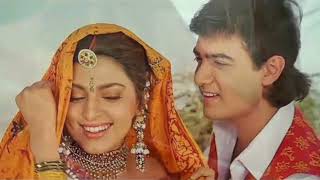 Ghunghat ki aad se dilbar ka  Amir khan  Juhi chawla songs  Kumar sanu  Alka yagnik songs❤️💞❤️ [upl. by Ylerebmik]