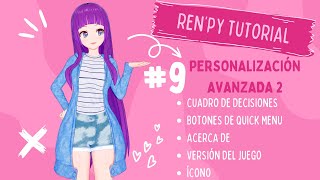 RenPy Tutorial 9  Personalización Avanzada 2  VenusTuto [upl. by Kronick]