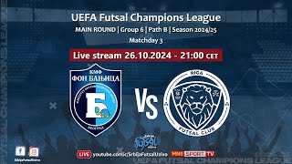 FON Banjica SRB  Riga LVA  UEFA Futsal Champions League [upl. by Lua946]