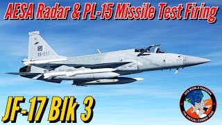 DCS JF17 Block 3 AESA Radar and PL15 Long Range Missile Test Firing  DCS World [upl. by Angle]