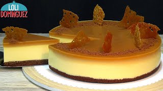 TARTA DE QUESO Y CARAMELO SIN HORNO RECETA FÁCIL Loli Domínguez  Recetas paso a paso Tutorial [upl. by Alket60]