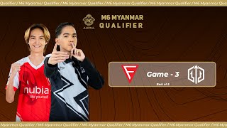 Game  3 FALCON ESPORTS vs ZINO ESPORTS  M6 Myanmar Qualifier [upl. by Hairahs]