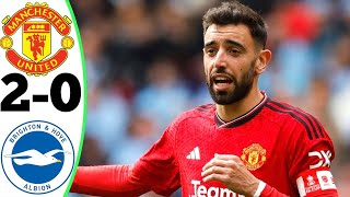 Manchester United vs Brighton 20  All Goals and Highlights 19052024 🔥 BRUNO [upl. by Durr]