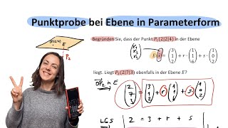 Matheabitur  Punktprobe Vektorrechnung  Liegt der Punkt in der Ebene [upl. by Trotter170]