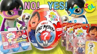 New RYANS WORLD Toys Review Unboxing Giant Mystery Egg  Build a Ryan Mini Eggs [upl. by Eserahs]