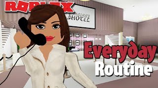 EVERYDAY ROUTINE AT AMBERRY HOTEL  Bloxburg  Roblox Roleplay [upl. by Eizdnil]