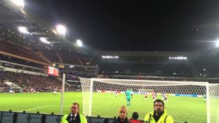 PSV Support Eens per jaar wordt PSV Kampioen  PSV  FC Utrecht  07022015  Hier in het zuiden [upl. by Ateloiv338]