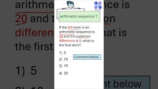 Arithmetic Sequence maths shorts [upl. by Eiramanna]