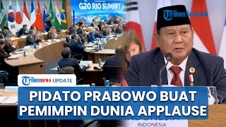 FULL Pidato Prabowo Tegas amp Lantang Desak Gencatan Senjata Gaza saat KTT G20 Banjir Aplaus Dunia [upl. by Ahsrats40]