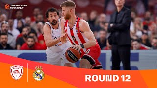 Olympiacos PiraeusReal Madrid  Round 12 Highlights  202324 Turkish Airlines EuroLeague [upl. by Iarahs586]