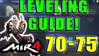 MIR4  LEVELING GUIDE FOR 7075 Where to EXP at 70 BEST AFK EXPERIENCE LOCATIONS [upl. by Chrissie]