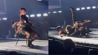 Madonna Reacts To Fall Caused By Dancers Slip [upl. by Nivrac]