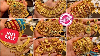 10 gram মধ্যে jhumka sitahar chatai necklace under 1lakh gold design with priceparashmanijewelle [upl. by Keon89]