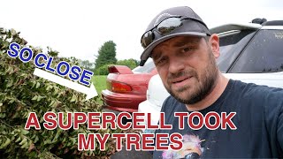 Cleaning Up Broken Trees in My Yard After a SuperCell Wrecked HAVOC [upl. by Onivla]