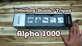 Unboxing Stativ  Tripod ALPHA 1000  HD [upl. by Zenger]