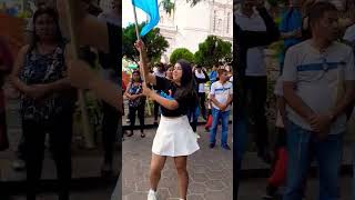 Palillonas Bailando Punta 🇭🇳 Instituto Dionisio de Herrera 2023 palillonas cachiporristas shorts [upl. by Assirec]