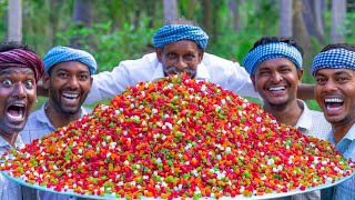 TUTTI FRUTTI  Colourful Papaya Candy with Ice Cream  Papaya Harvesting and Cooking in Village [upl. by Atonsah440]