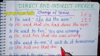 Direct and Indirect SpeechChange of Tense and Person in NarrationEnglish Grammar [upl. by Eniluqaj713]