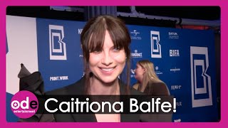 Caitriona Balfe chats Belfast movie Oscar buzz Jamie Dornans singing amp Outlander S6 at BIFAs [upl. by Einahc449]