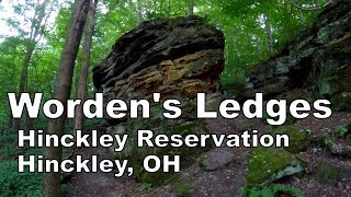 Hiking Wordens Ledges  Hinckley Reservation  Cleveland Metroparks  Hinckley OH [upl. by Bubb]