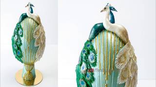 Twin Peacocks quotFabergequot style chocolate egg  fanciest Easter eggs ever 14 [upl. by Arrotal]