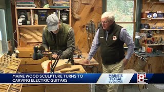 Maine wood carver turns to electric guitars [upl. by Arednaxela]