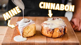 Making Cinnabon Cinnamon Rolls At Home  But Better [upl. by Ynna]