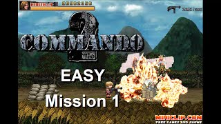 Commando 2  Easy mode playthrough  Mission 1 [upl. by Silver515]