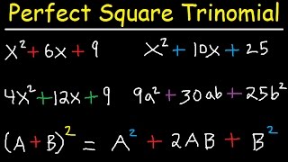 Factoring Perfect Square Trinomials [upl. by Vasiliu]